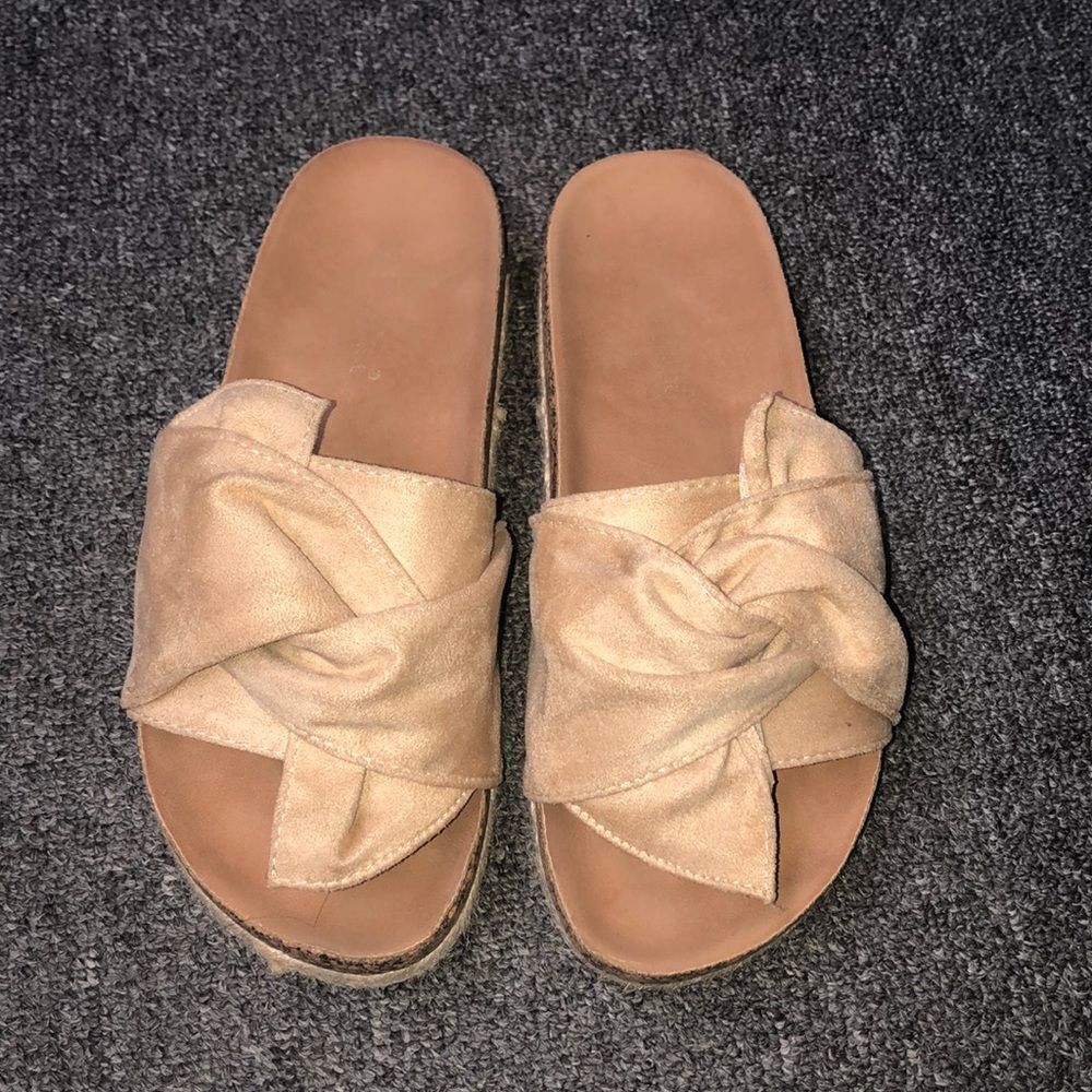“BOGO” Mature Breeze vegan suede slides